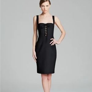 Diane Von Furstenberg Black Scotland Dress Lace Up 4